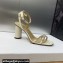 Dior Heel 8.5cm Sunset Heeled Sandals in Lambskin White and Silver-Tone Strass 2024