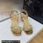 Dior Heel 3.5cm Sunset Heeled Sandals in Lambskin Bronze and Silver-Tone Strass 2024