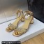 Dior Heel 3.5cm Sunset Heeled Sandals in Lambskin Bronze and Silver-Tone Strass 2024