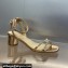 Dior Heel 3.5cm Sunset Heeled Sandals in Lambskin Bronze and Silver-Tone Strass 2024