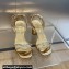 Dior Heel 8.5cm Sunset Heeled Sandals in Lambskin Bronze and Silver-Tone Strass 2024