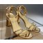 Dior Heel 8.5cm Sunset Heeled Sandals in Lambskin Bronze and Silver-Tone Strass 2024