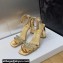 Dior Heel 8.5cm Sunset Heeled Sandals in Lambskin Bronze and Silver-Tone Strass 2024