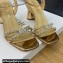 Dior Heel 8.5cm Sunset Heeled Sandals in Lambskin Bronze and Silver-Tone Strass 2024