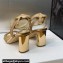 Dior Heel 8.5cm Sunset Heeled Sandals in Lambskin Bronze and Silver-Tone Strass 2024