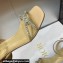 Dior Heel 3.5cm Sunset Heeled Sandals in Lambskin Beige and Silver-Tone Strass 2024
