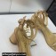 Dior Heel 3.5cm Sunset Heeled Sandals in Lambskin Beige and Silver-Tone Strass 2024
