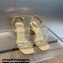 Dior Heel 8.5cm Sunset Heeled Sandals in Lambskin Beige and Silver-Tone Strass 2024