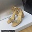 Dior Heel 8.5cm Sunset Heeled Sandals in Lambskin Beige and Silver-Tone Strass 2024