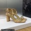 Dior Heel 8.5cm Sunset Heeled Sandals in Lambskin Beige and Silver-Tone Strass 2024