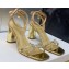 Dior Heel 8.5cm Sunset Heeled Sandals in Lambskin Gold and Silver-Tone Strass 2024