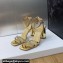 Dior Heel 8.5cm Sunset Heeled Sandals in Lambskin Gold and Silver-Tone Strass 2024