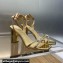 Dior Heel 8.5cm Sunset Heeled Sandals in Lambskin Gold and Silver-Tone Strass 2024