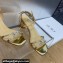 Dior Heel 3.5cm Sunset Heeled Sandals in Lambskin Gold and Silver-Tone Strass 2024