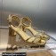 Dior Heel 3.5cm Sunset Heeled Sandals in Lambskin Gold and Silver-Tone Strass 2024
