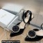 Dior Heel 8cm Rose Platform Pumps in Black Patent Calfskin and White Resin Pearls 2024