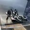 Dior Heel 8cm Rose Platform Pumps in Black Patent Calfskin and White Resin Pearls 2024
