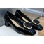 Dior Heel 3.5cm Rose Pumps in Black Patent Calfskin and White Resin Pearls 2024