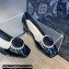 Dior Heel 3.5cm Rose Pumps in Black Patent Calfskin and White Resin Pearls 2024