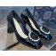 Dior Heel 8.5cm Rose Pumps in Black Patent Calfskin and White Resin Pearls 2024