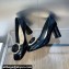 Dior Heel 8.5cm Rose Pumps in Black Patent Calfskin and White Resin Pearls 2024