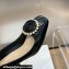 Dior Heel 8.5cm Rose Pumps in Black Patent Calfskin and White Resin Pearls 2024