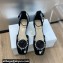 Dior Heel 3.5cm Rose Mary Jane Pumps in Black Patent Calfskin and White Resin Pearls 2024