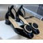 Dior Heel 3.5cm Rose Mary Jane Pumps in Black Patent Calfskin and White Resin Pearls 2024
