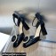 Dior Heel 8.5cm Rose Mary Jane Pumps in Black Patent Calfskin and White Resin Pearls 2024