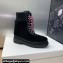 Dior D-Hike Ankle Boots in Black Shearling and Calfskin 2024