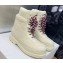 Dior D-Hike Ankle Boots in White Shearling and Calfskin 2024