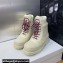 Dior D-Hike Ankle Boots in White Shearling and Calfskin 2024
