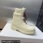 Dior D-Hike Ankle Boots in White Shearling and Calfskin 2024