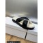Dior D-Cross Slides in Black Lambskin and White Shearling 2024