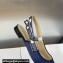 Dior J'Adior Slingback Ballerina Flats in Dark Blue Embroidered Satin and Cotton 2024