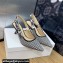Dior Heel 6.5cm J'Adior Slingback Pumps in Black and White Micro-Houndstooth Embroidered Cotton 2024
