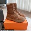 Hermes Fresh Water-repellent Women/Men ankle boots in quilted parachute fabric and calfskin Brown