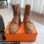 Hermes Fresh Water-repellent Women/Men ankle boots in quilted parachute fabric and calfskin Brown