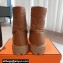 Hermes Fresh Water-repellent Women/Men ankle boots in quilted parachute fabric and calfskin Brown