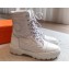 Hermes Fresh Water-repellent Women/Men ankle boots in quilted parachute fabric and calfskin White
