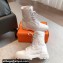Hermes Fresh Water-repellent Women/Men ankle boots in quilted parachute fabric and calfskin White