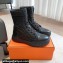 Hermes Fresh Water-repellent Women/Men ankle boots in quilted parachute fabric and calfskin Black