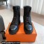 Hermes Fresh Water-repellent Women/Men ankle boots in quilted parachute fabric and calfskin Black