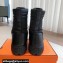 Hermes Fresh Water-repellent Women/Men ankle boots in quilted parachute fabric and calfskin Black