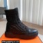 Hermes Fresh Water-repellent Women/Men ankle boots in quilted parachute fabric and calfskin Black