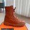 Hermes Fresh Water-repellent Women/Men ankle boots in quilted parachute fabric and calfskin Khaki