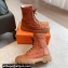Hermes Fresh Water-repellent Women/Men ankle boots in quilted parachute fabric and calfskin Khaki