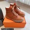 Hermes Fresh Women/Men ankle boots in water-repellent light parachute fabric and calfskin Khaki