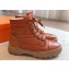 Hermes Fresh Women/Men ankle boots in water-repellent light parachute fabric and calfskin Khaki