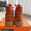 Hermes Fresh Women/Men ankle boots in water-repellent light parachute fabric and calfskin Khaki